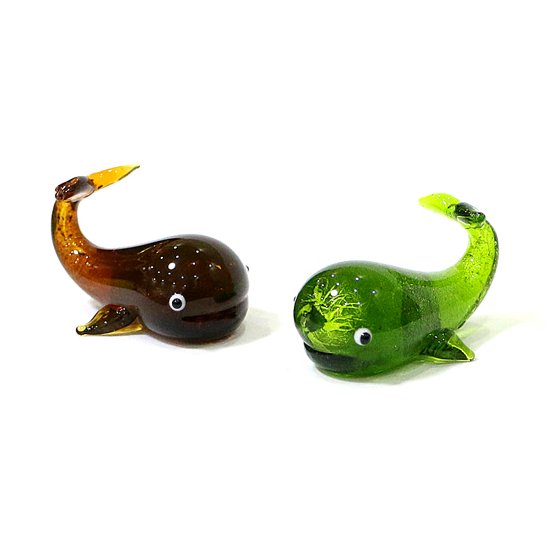 Murano Glass Whale Miniature F - Home Decor Y2K 评论和价格