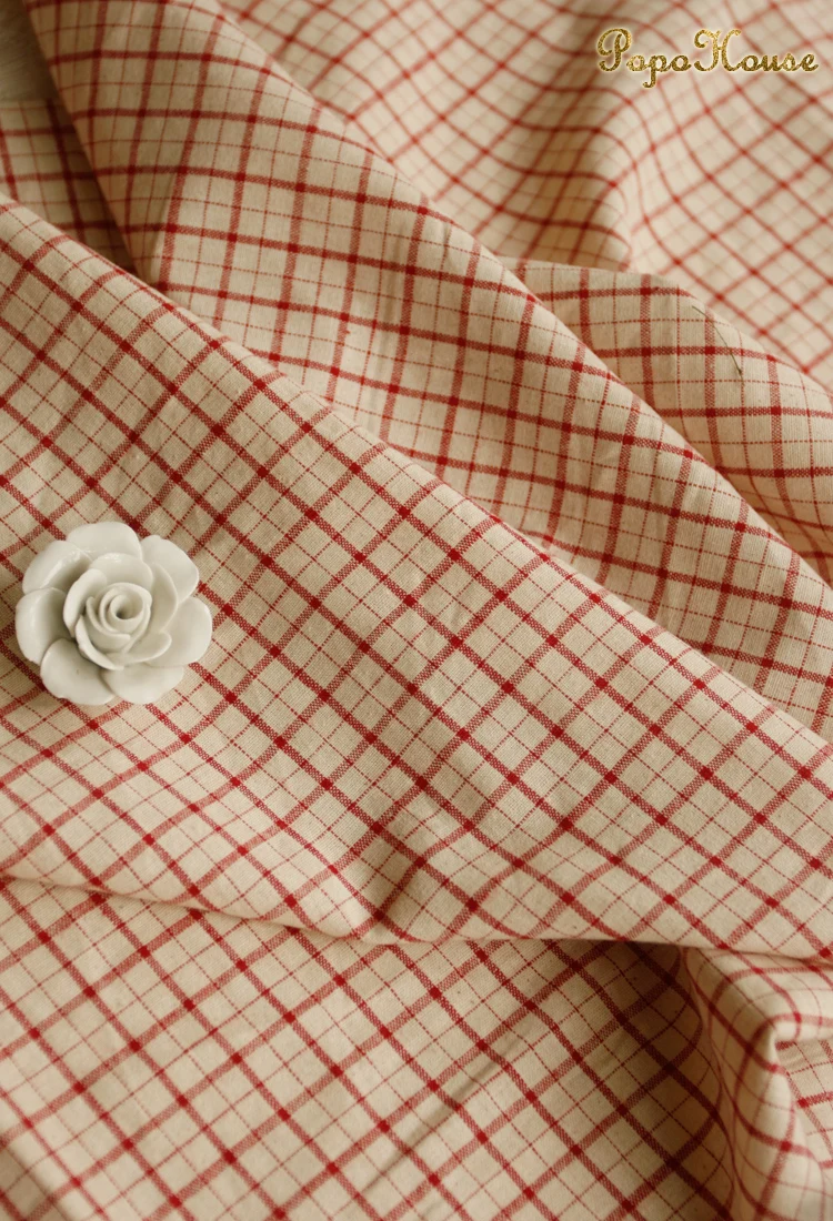 140x50cm Vintage Red Linen Gri - Linen Table Runner 评论和价格