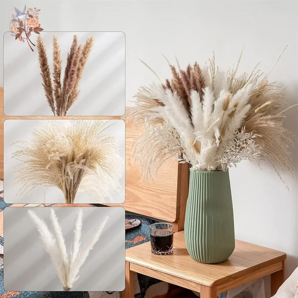 88pcs Natural Fluffy Dried Pam - Pampas Grass Decor 评论和价格