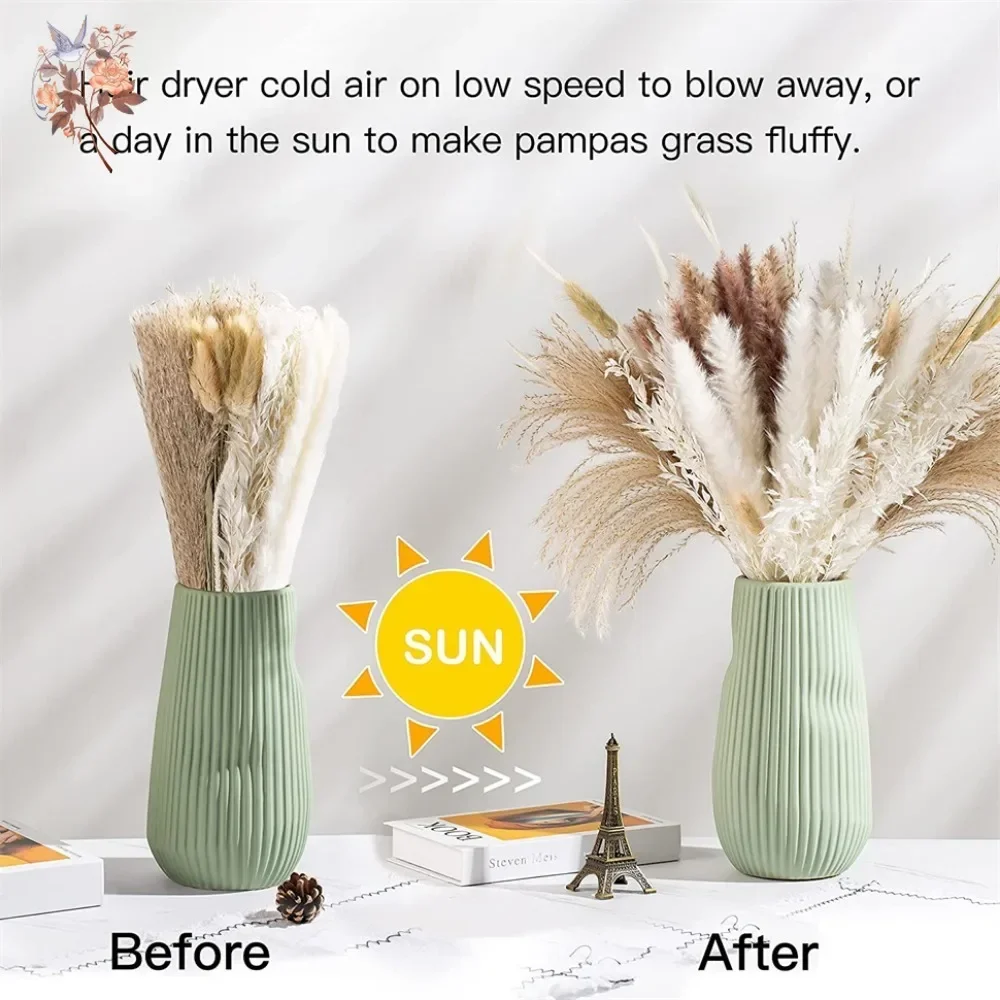 88pcs Natural Fluffy Dried Pam - Pampas Grass Decor 评论和价格