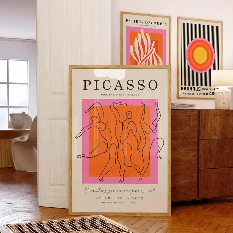 3pcsModern Orange  Bauhaus And - Home Decor Theme 评论和价格