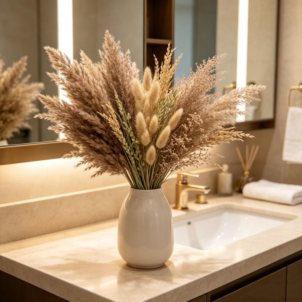 1 Bunch Mixed Dried Flowers Bo - Pampas Grass Decor 评论和价格