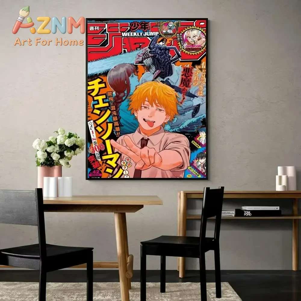 AZNM Chainsaw Man Anime Canvas - Home Decor Magazine 评论和价格