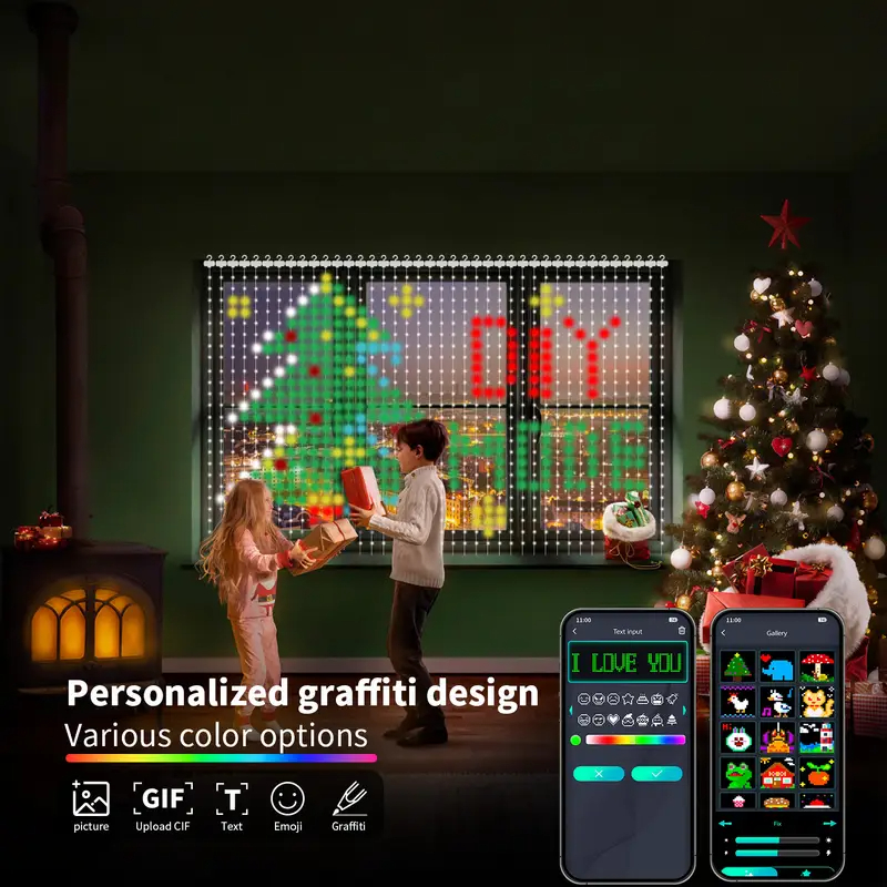 2*2M/3*3M 400LED Smart Curtain - Home Decor Free App 评论和价格
