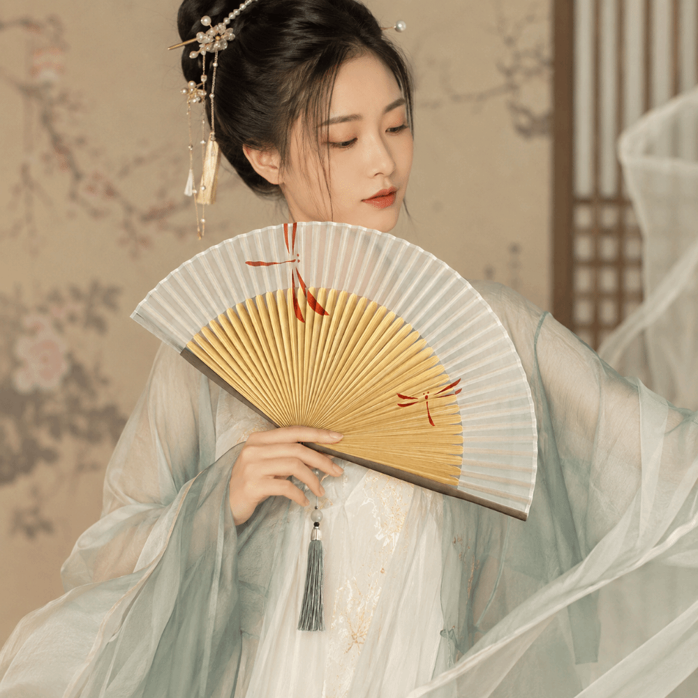 Chinese Style Folding Hand Fan - Bamboo Photo Frame 评论和价格