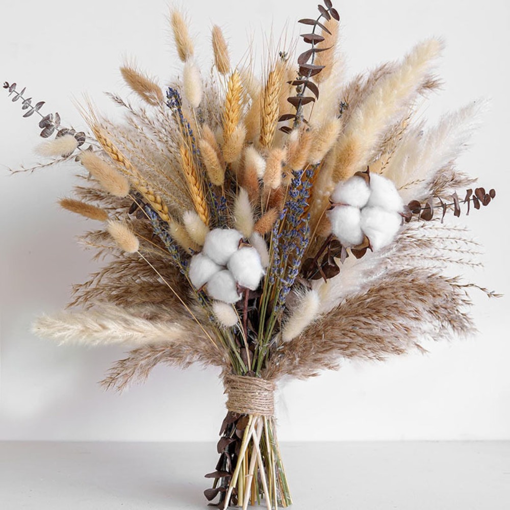 80Pieces Natural Dried Flowers - Pampas Grass Decor 评论和价格
