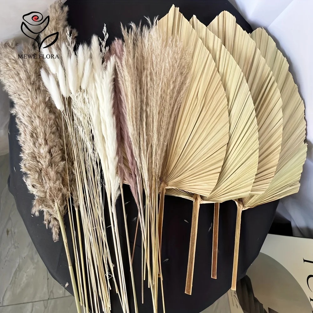 35Pcs Natural Pampas Grass Boh - Pampas Grass Decor 评论和价格
