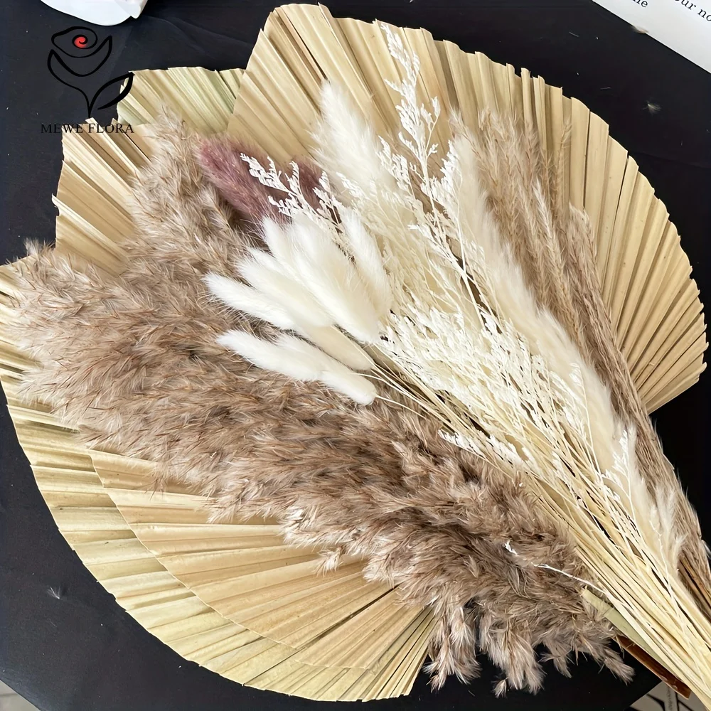 35Pcs Natural Pampas Grass Boh - Pampas Grass Decor 评论和价格