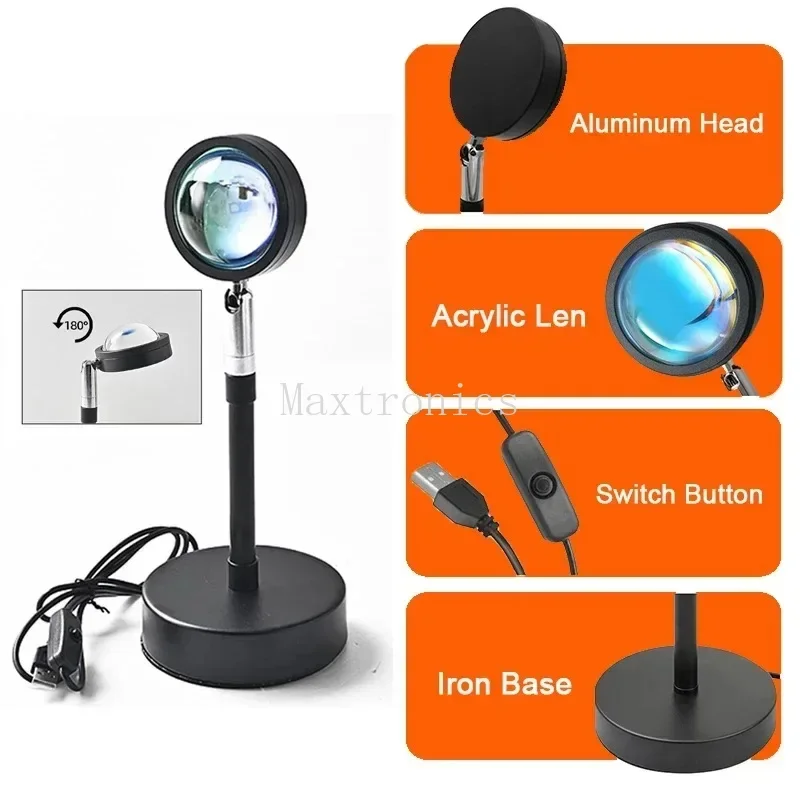 LED Sunset Lamp TUYA Bluetooth - Home Decor Free App 评论和价格
