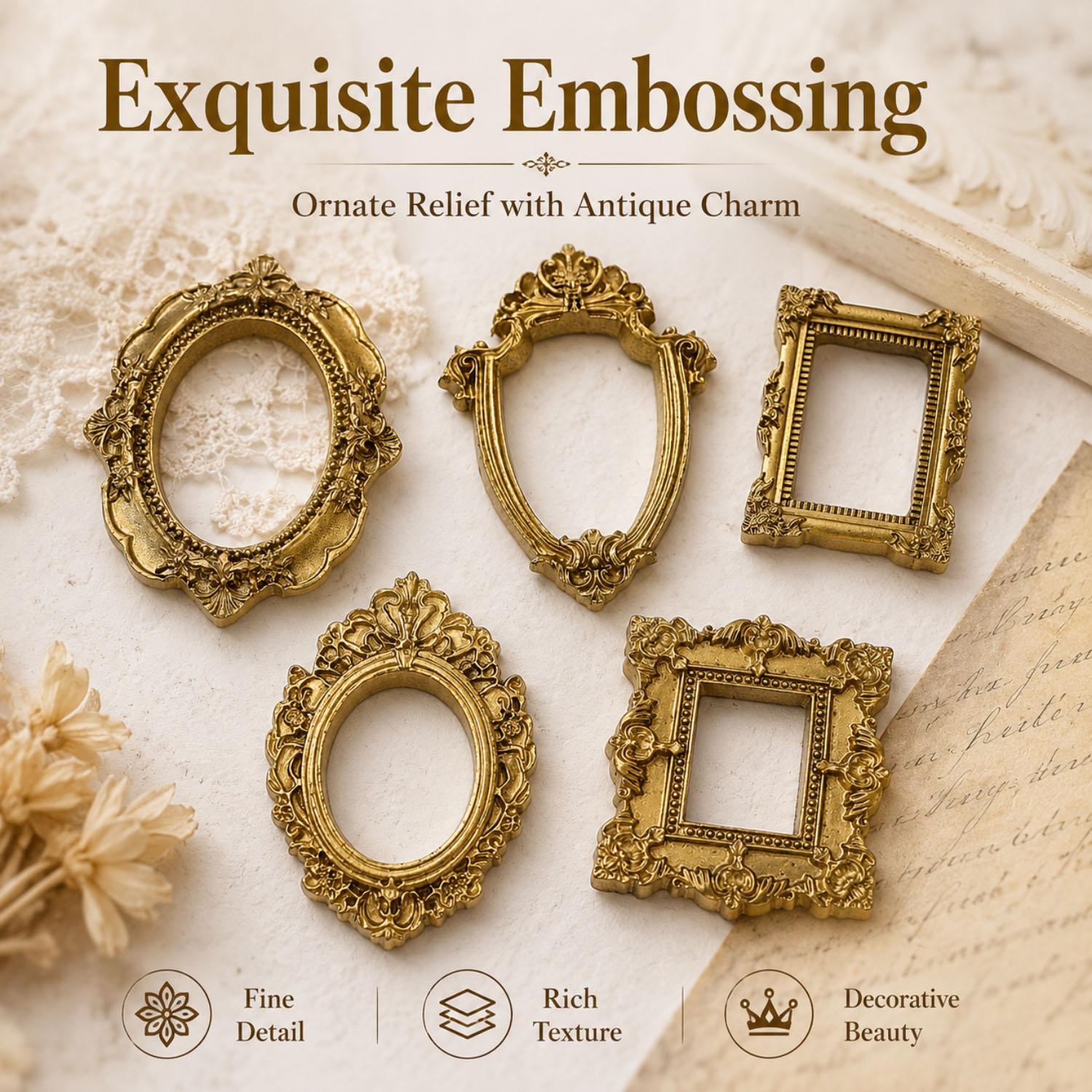 5/20Pcs Vintage Golden Mini Re - Bamboo Photo Frame 评论和价格