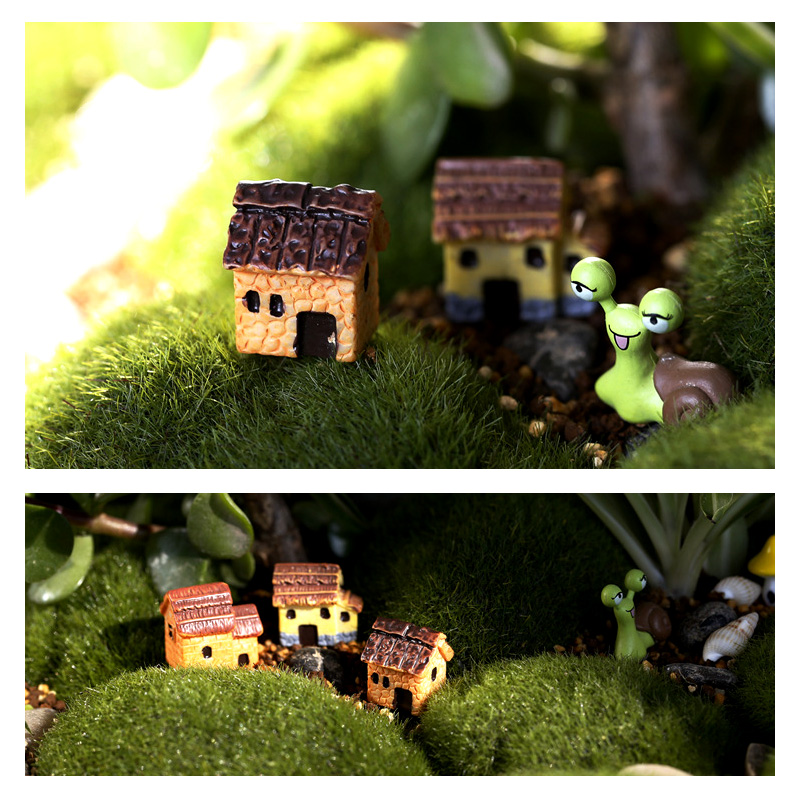 Mini Small House Figurine Resi - Home Decor Za 评论和价格