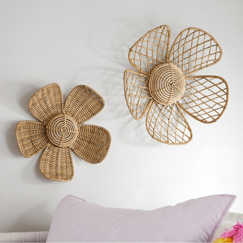 INS Nordic Woven Rattan Flower - Home Decor Za 评论和价格