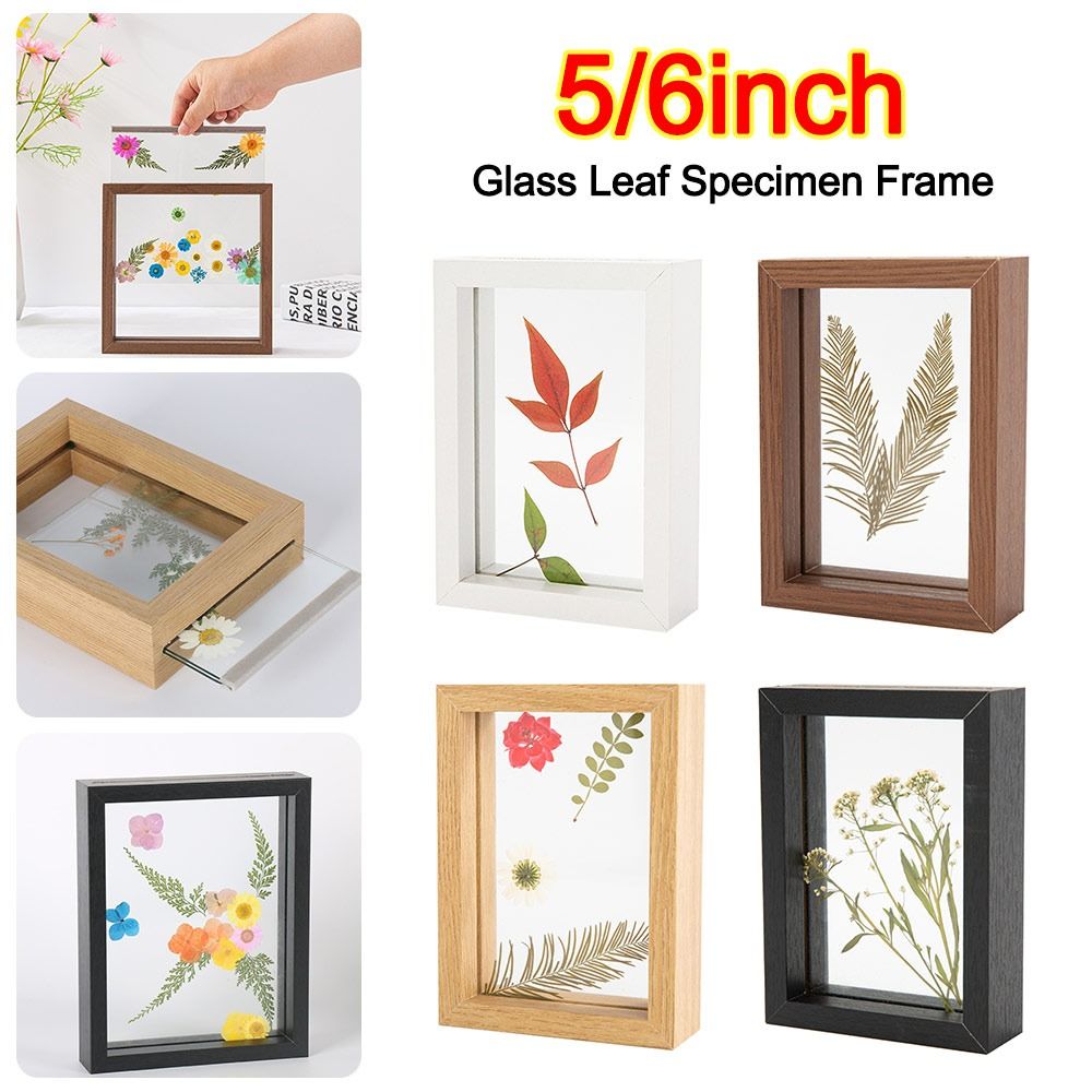 Wooden Glass Leaf Specimen Fra - Bamboo Photo Frame 评论和价格