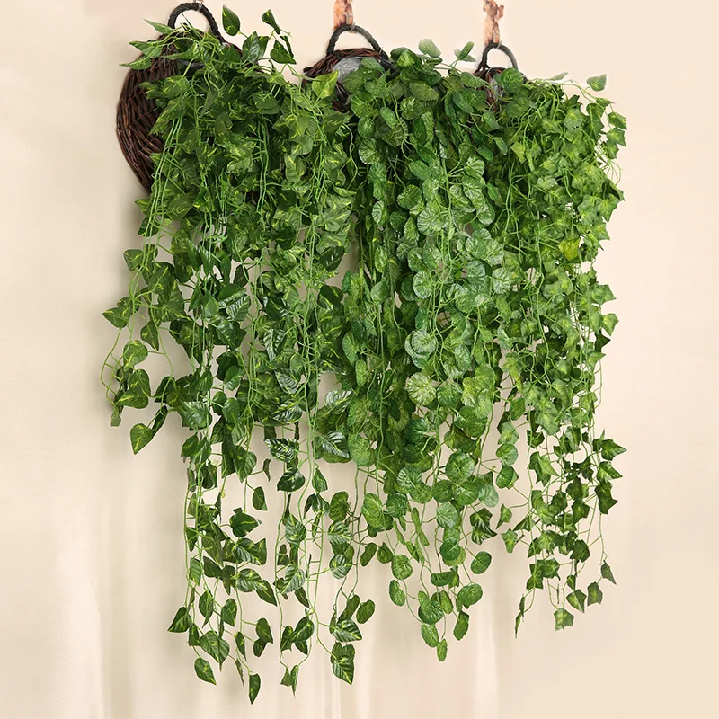 90cm Artificial Green Radish W - Rattan Plant Basket 评论和价格