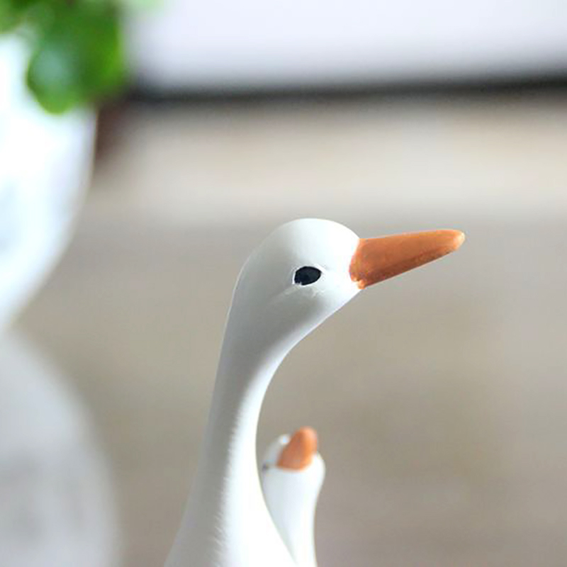 Fun Cute Duck Resin Statue Mot - Home Decor Za 评论和价格