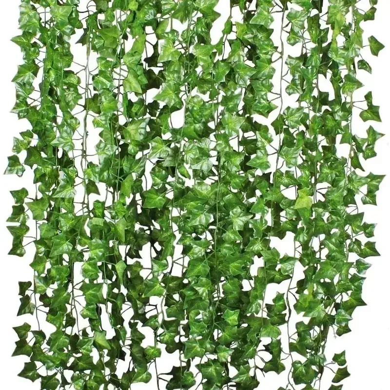 Artificial Green Ivy Leaf Ratt - Rattan Plant Basket 评论和价格